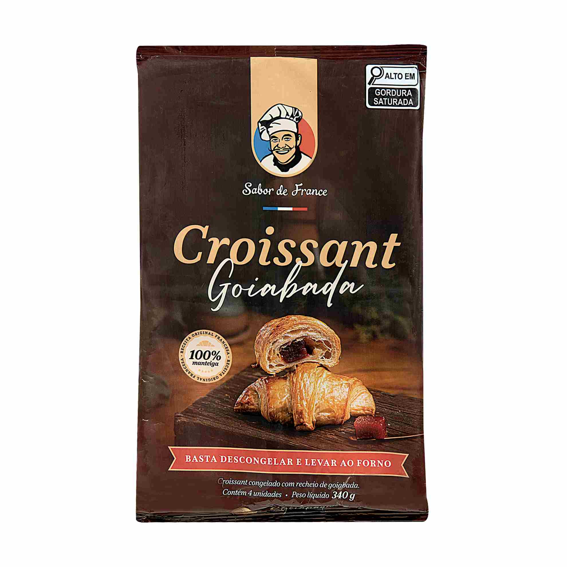 Croissant de Goiabada Congelado Sabor de France 340g
