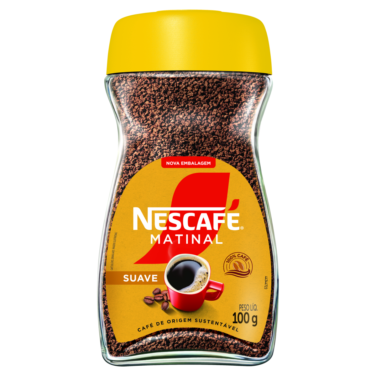 Café Solúvel Granulado Suave Nescafé Matinal Vidro 100g