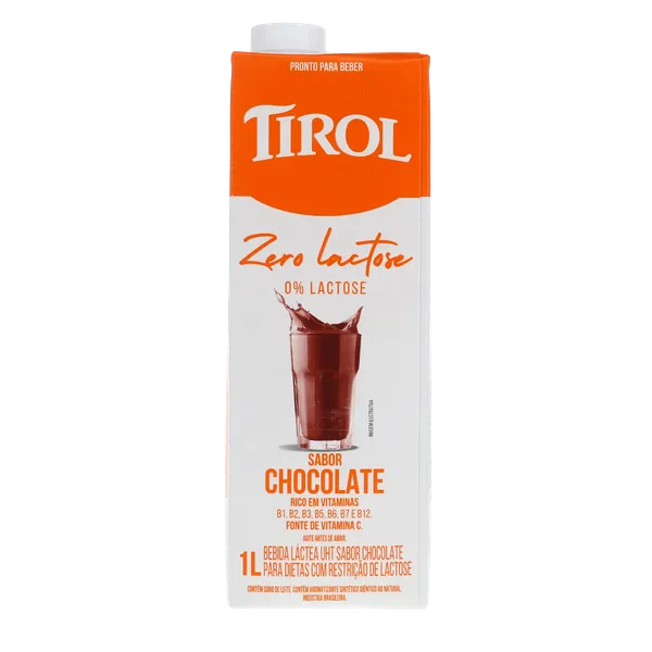 Bebida Láctea Tirol 1 Litro - Zero Lactose - Chocolate
