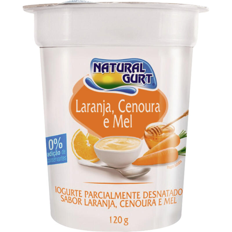 Iogurte Natural Gurt Natural Laranja, Cenoura e Mel 120g