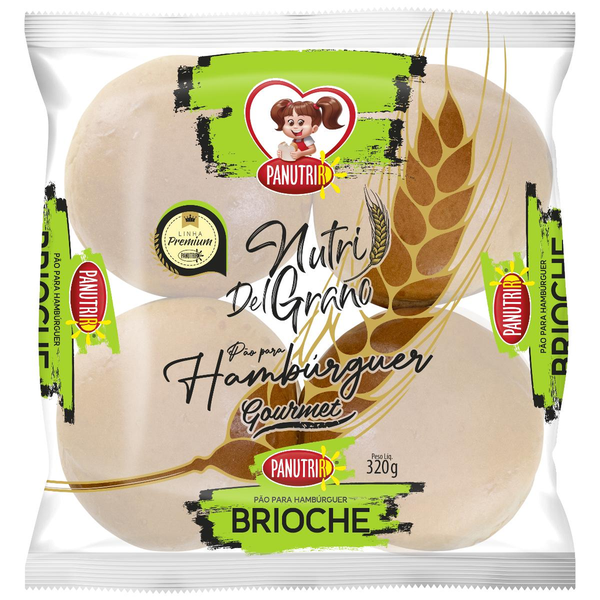 Pao Nutri Del Grano Hamburguer Brioche Panutrir 320g