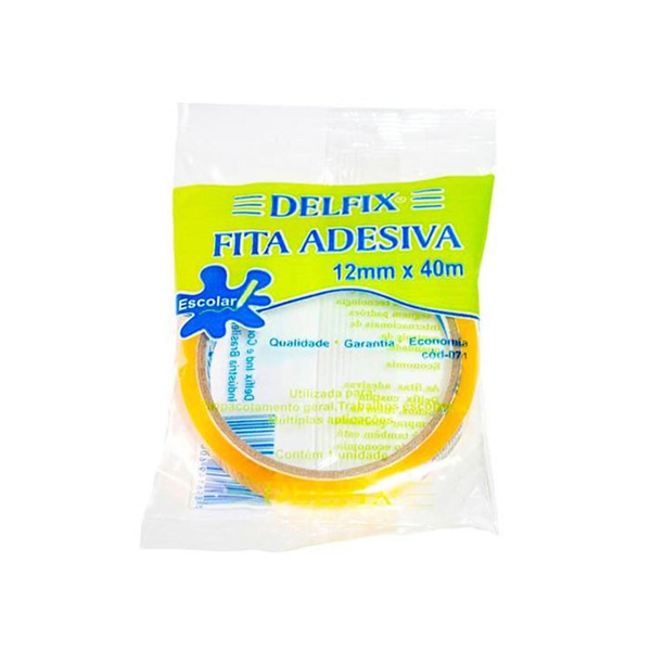 Fita Adesiva Delfix Transparente - Flow Pack - Ref. 10108