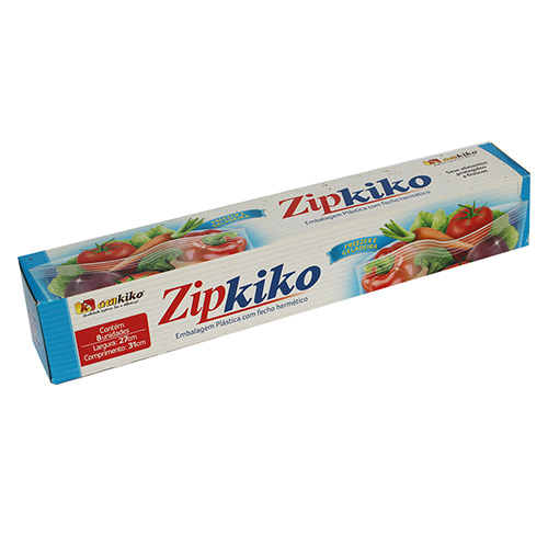 Zip Kiko Embalagem Hermética 27x31cm Com 8 Unidades