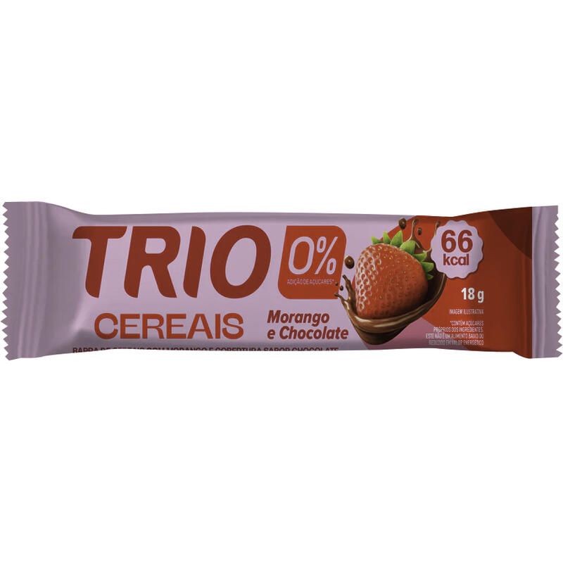 Barra de Cereais Trio Zero Morango e Chocolate 18g