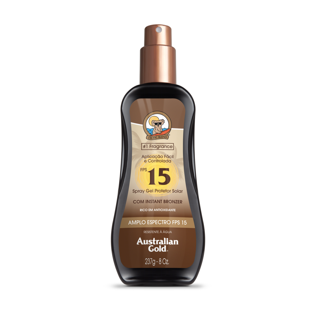Protetor Solar Spray Gel FPS 15 Australian Gold Exotic Blend Frasco 237g