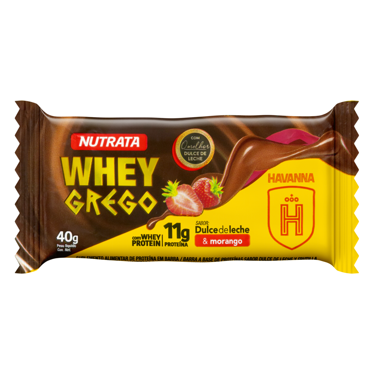 Grego Bar Doce de Leite com Morango 40g