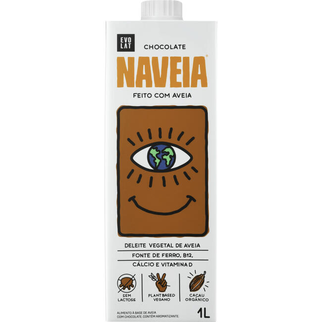 Bebida à Base de Aveia Chocolate Naveia Caixa 1l