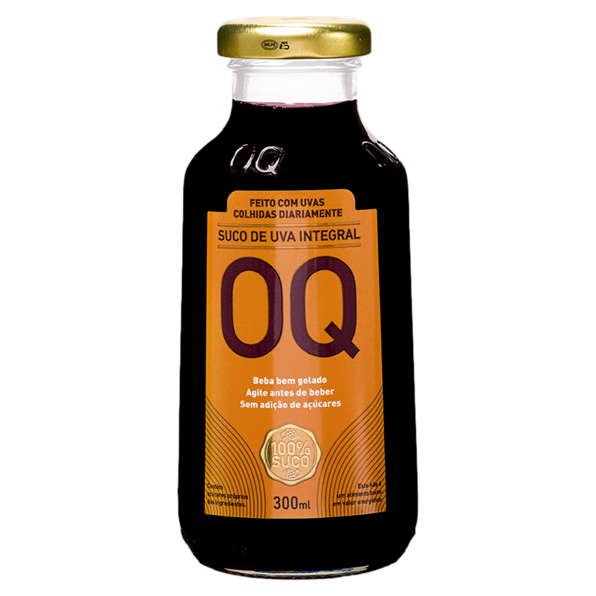 Suco Integral Uva OQ Garrafa 300ml