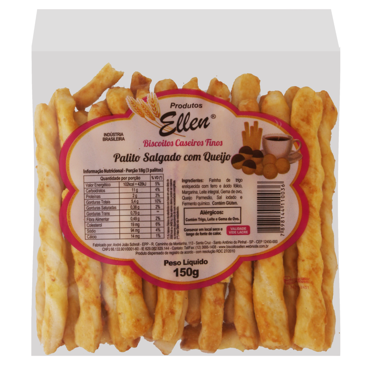 Palito com Queijo Ellen Pacote 150g