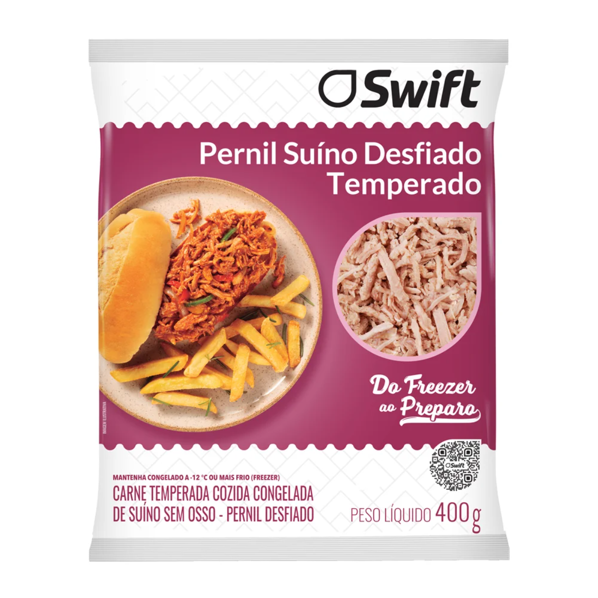 Pernil Suíno Desfiado Swift 400g