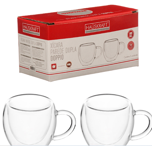 Caneca Dupla Dopp 80ml 2pcs