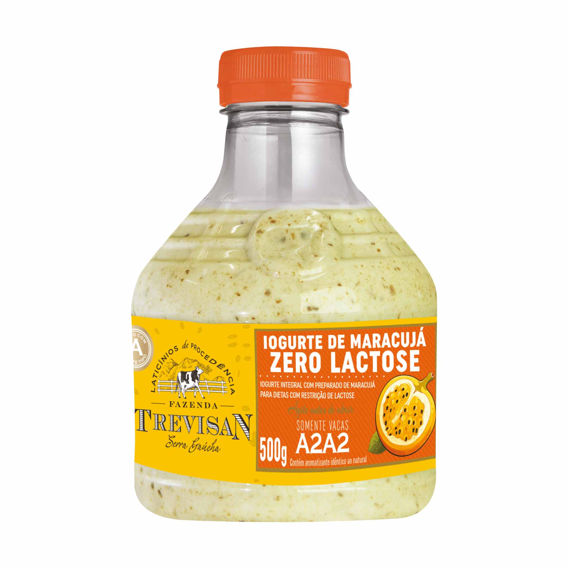 Iogurte de Maracujá Integral Zero Lactose Fazenda Trevisan 500g