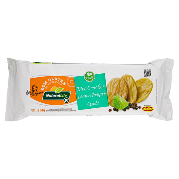 Rice Cracker Natural Life 84g - Sem Glúten - Lemon Pepper