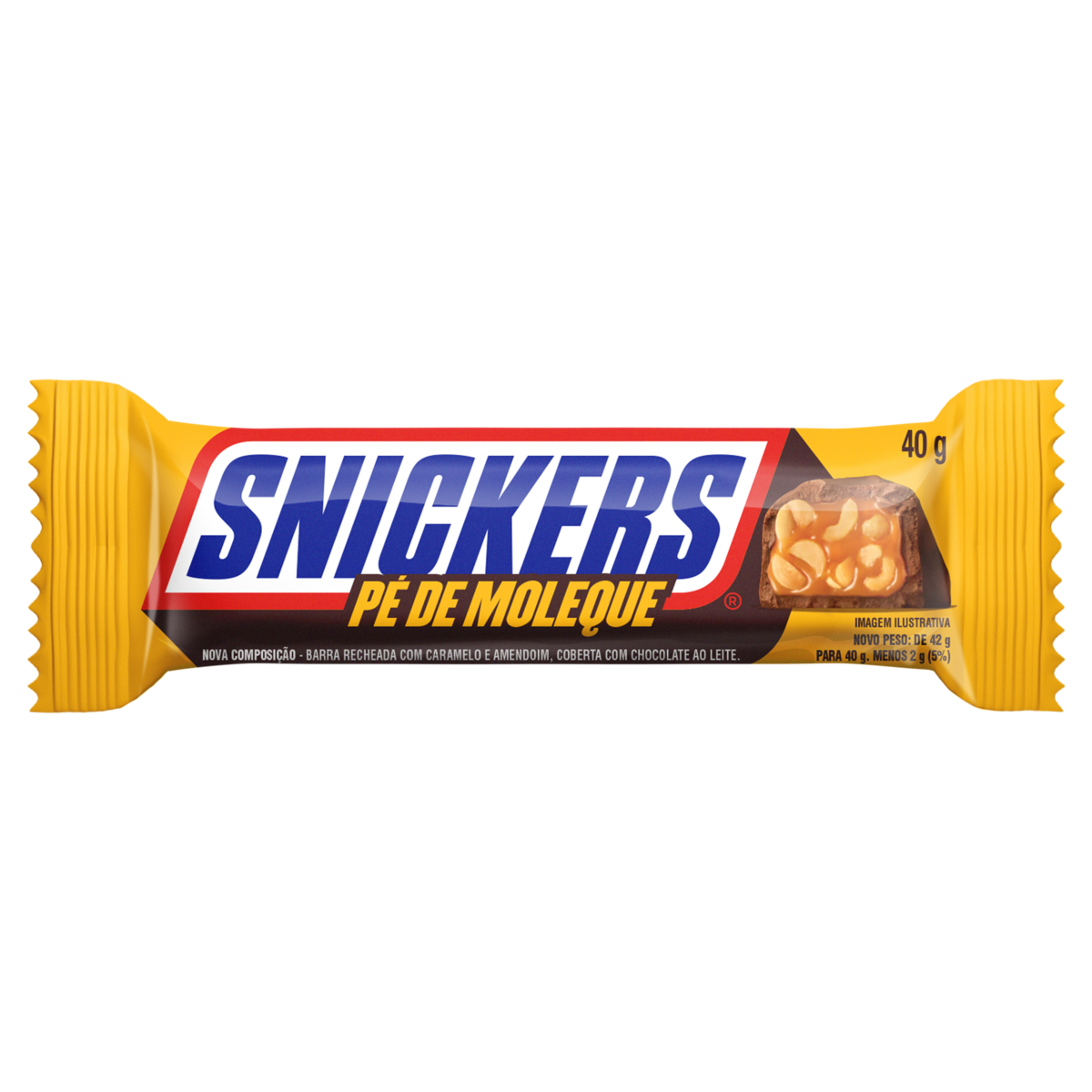 Chocolate Pé de Moleque Snickers Pacote 40g