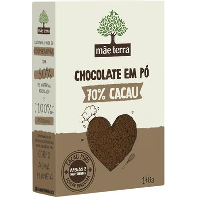 Chocolate em Pó Mãe Terra 70% Cacau 170g
