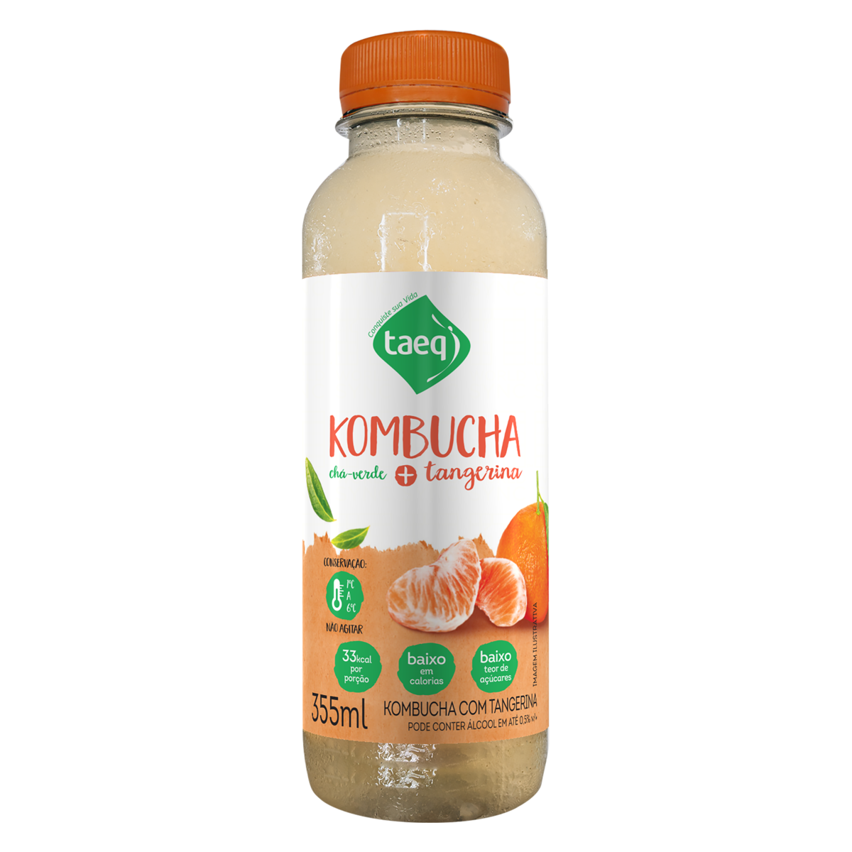 Kombucha Tangerina TAEQ Garrafa 355ml