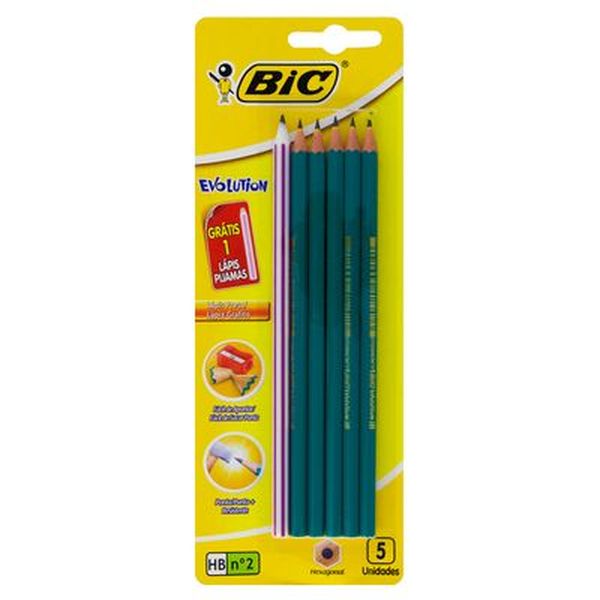 Lápis Hexagonal Bic Evolution Leve 6, Pague 5 Lápis