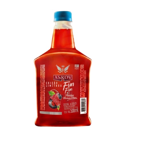 Vodka Funfun Frutas Vermelhas Askov 500ml
