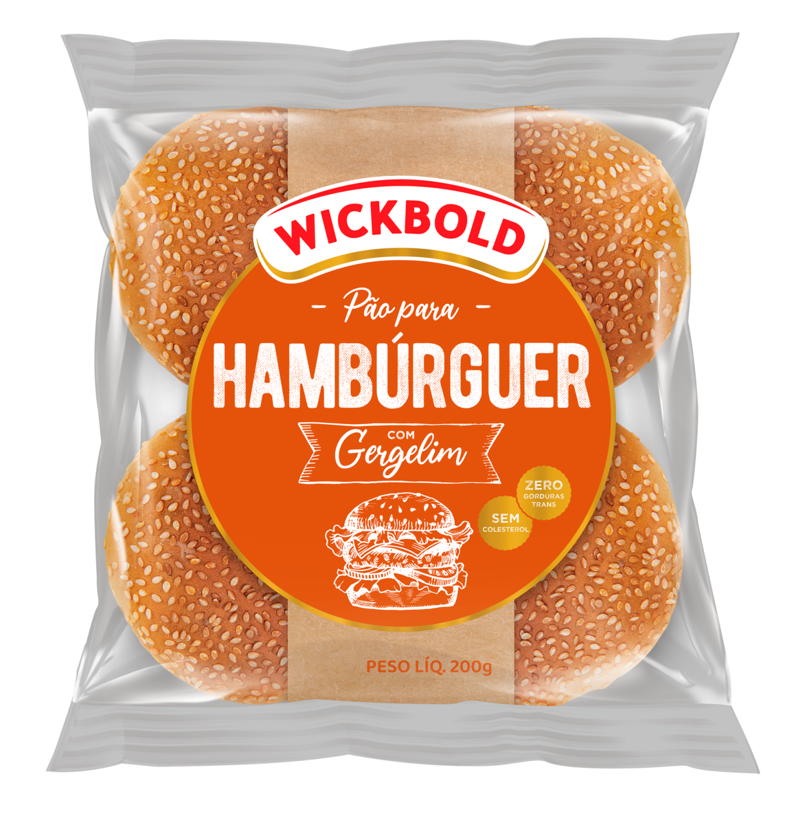 Pão Hambúrguer Wickbold Gergelim 200g