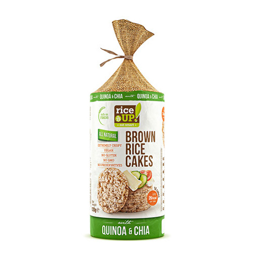 Biscoito De Arroz Rice Up Sem Glúten Quinoa E Chia 120g