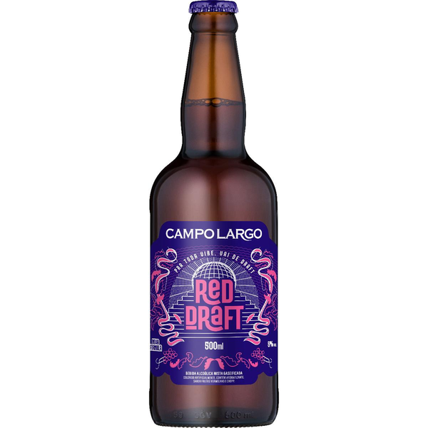 Chopp Campo Largo 500ml - Red Draft - Garrafa