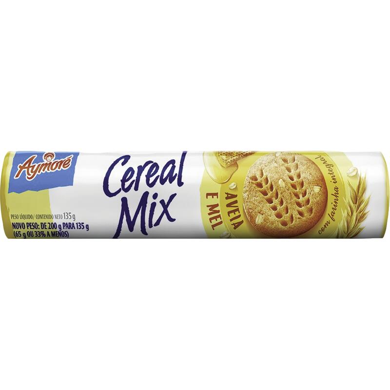 Biscoito Cereal Mix Aymoré Aveia e Mel 135g