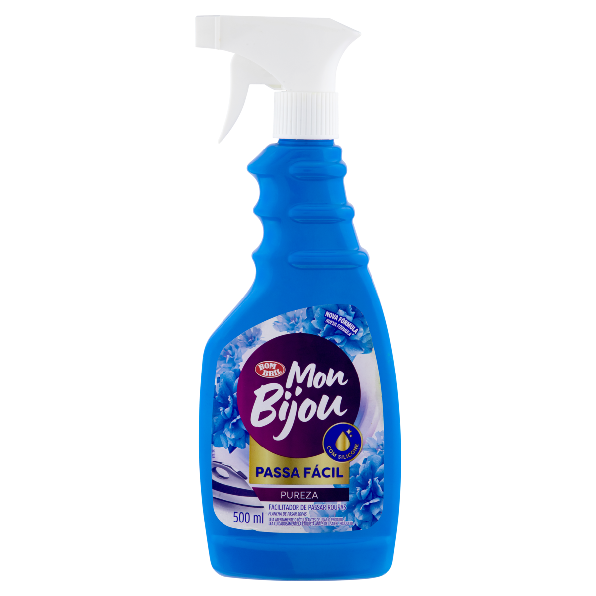 Facilitador de Passar Roupas Líquido Pureza Mon Bijou Frasco 500ml Borrifador