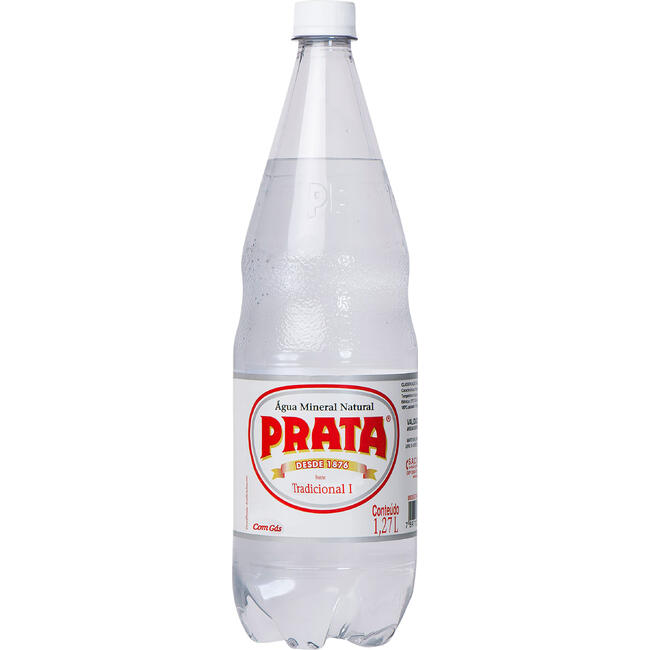 Água Mineral Natural com Gás Prata Garrafa 1,27l