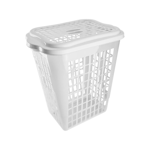 CESTO PLASVALE P/ROUPA TELADO TRANSP.46L