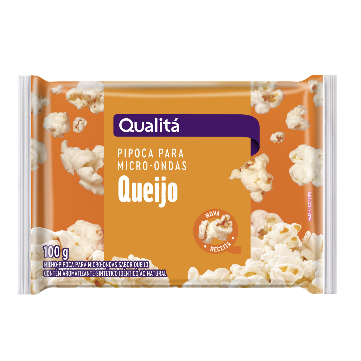 Milho de Pipoca para Micro-Ondas Queijo Qualitá Pacote 100g