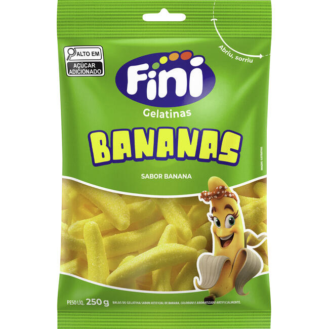 Bala de Gelatina Fini Bananas 250g