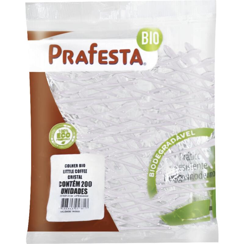 Colher Coffee Biodegradável Prafesta Ref.5781 200 un