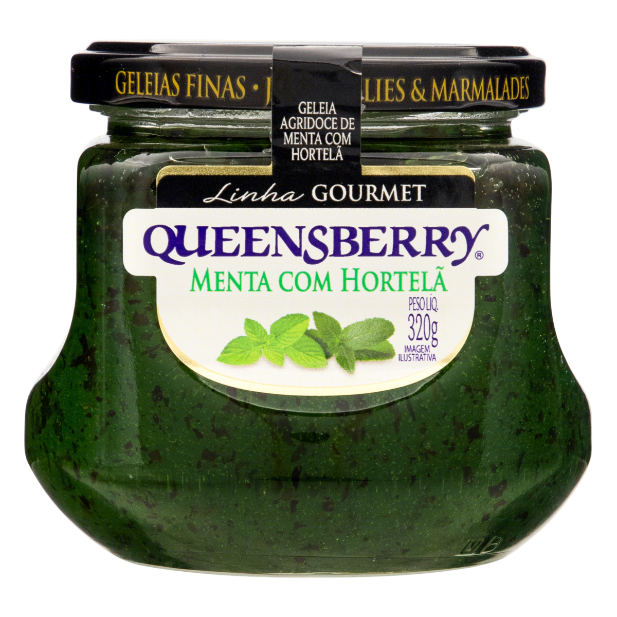 Geléia Agridoce QUEENSBERRY Sabor Menta Com Hortelã Pote 320g