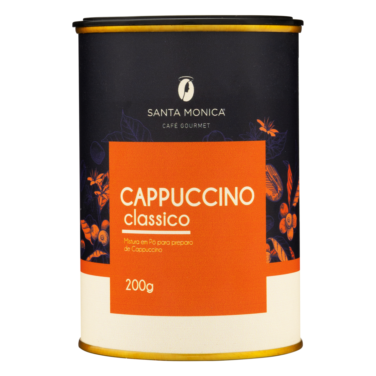 Cappuccino em Pó Solúvel Clássico Santa Monica Gourmet Lata 200g