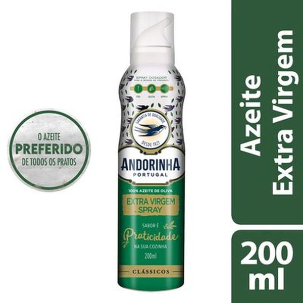 Azeite de Oliva Extra Virgem Spray Português Andorinha Clássicos Frasco 200ml