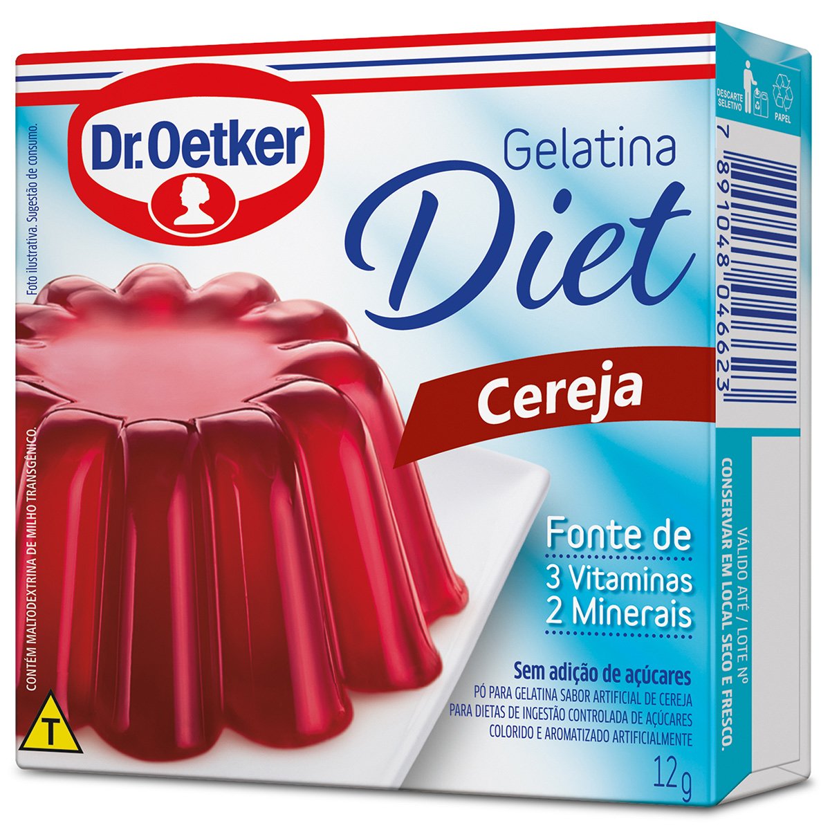 Gelatina em Pó Sabor Cereja Diet Dr. OETKER Caixa 12g