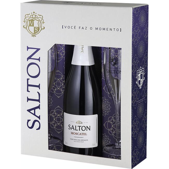 Kit Salton Espumante Moscatel Com Taças un