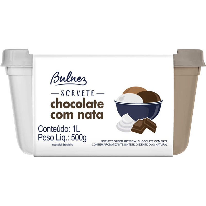 Sorvete Bulnez Chocolate com Nata 1L