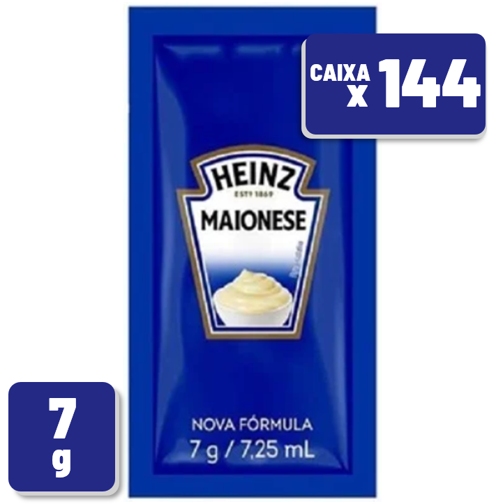 Maionese Heinz Sachê 7g Caixa c/ 144 un