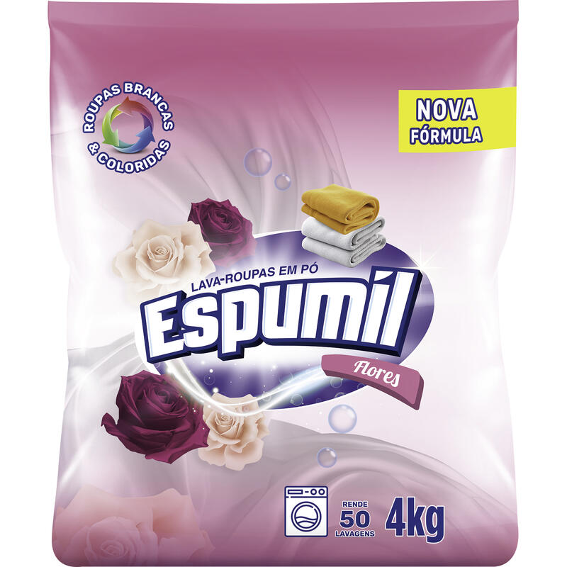 Lava Roupas em Pó Espumil Flores 4kg