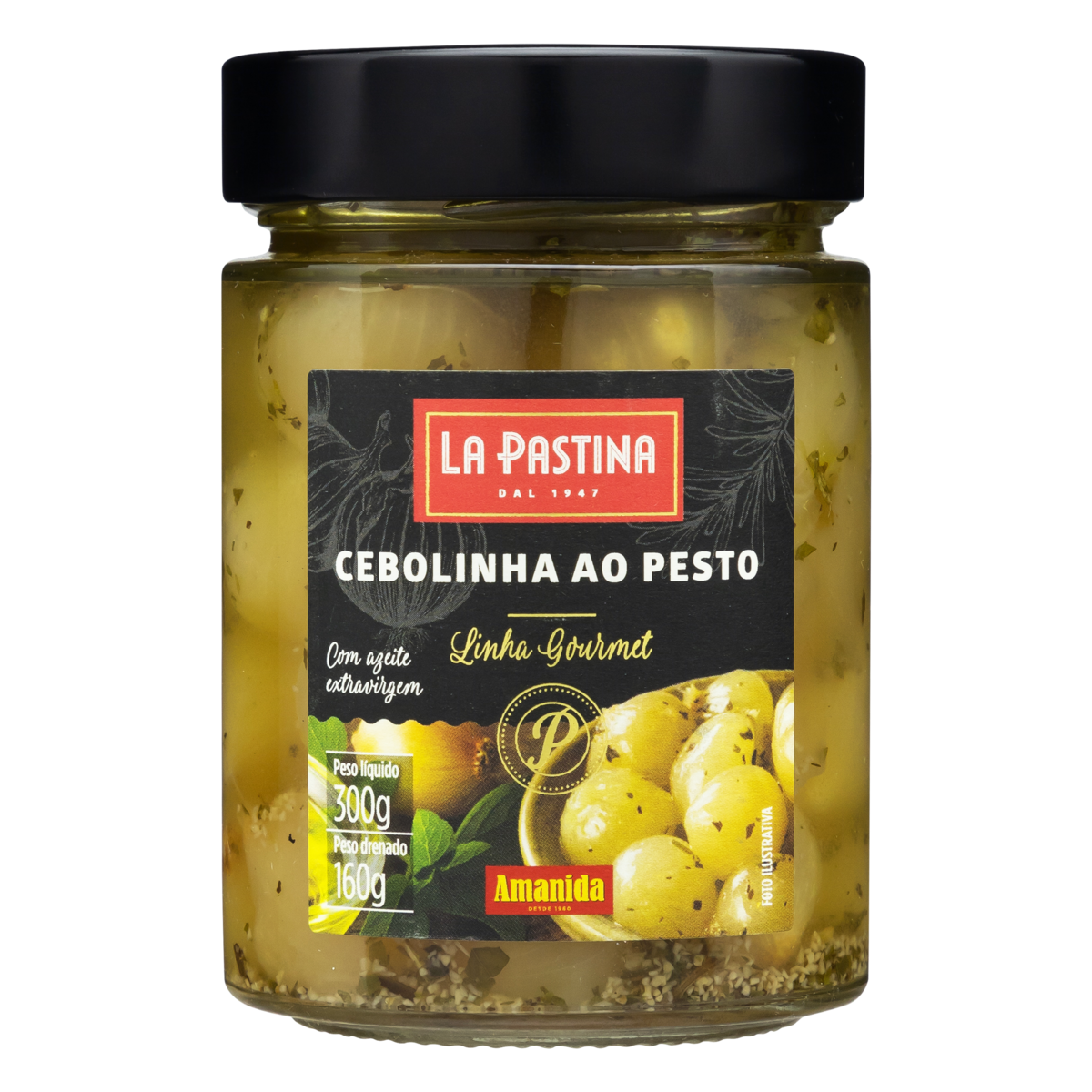 Cebolinha Ao Pesto La Pastina Peso Liquido 300g Peso Drenado 160g
