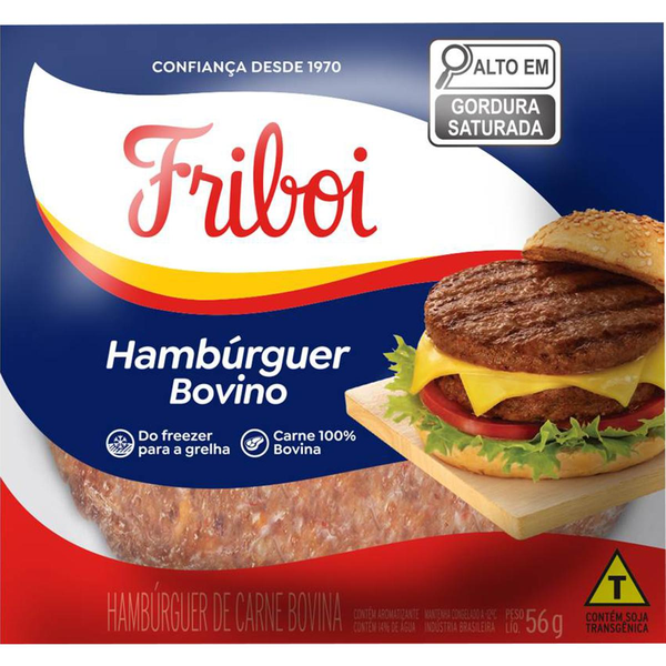Hambúrguer Friboi 56g - Bovino