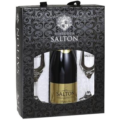 Kit Salton Espumante Demi-Sec 750ml + 2 taças