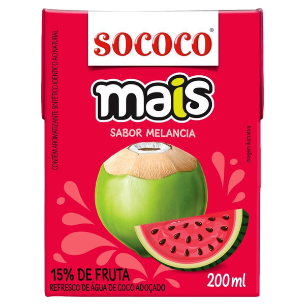 Água de Coco Sococo Mais Melancia 200ml