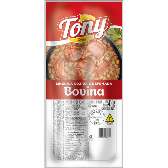 Linguiça de Carne Bovina Cozida Tony 400g
