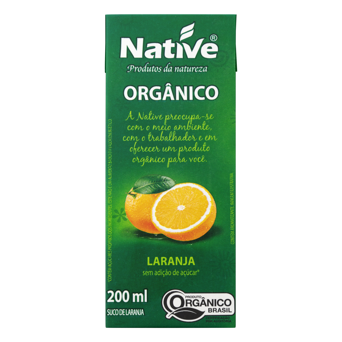 Suco Orgânico NATIVE Sabor Laranja 200ml