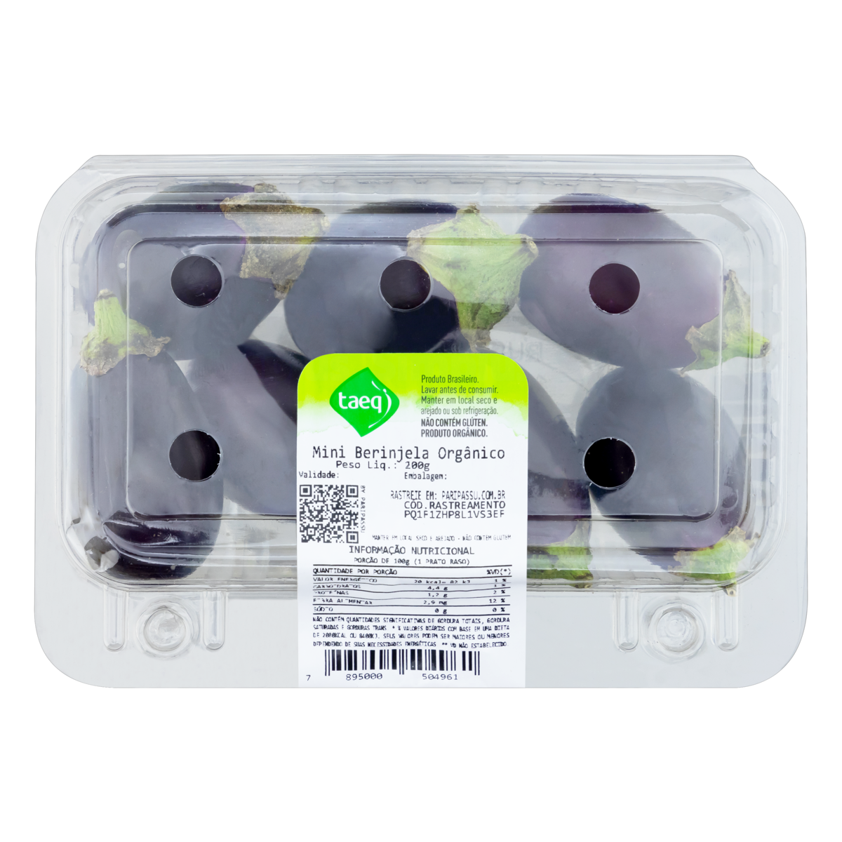 Miniberinjela Orgânica Taeq 200g