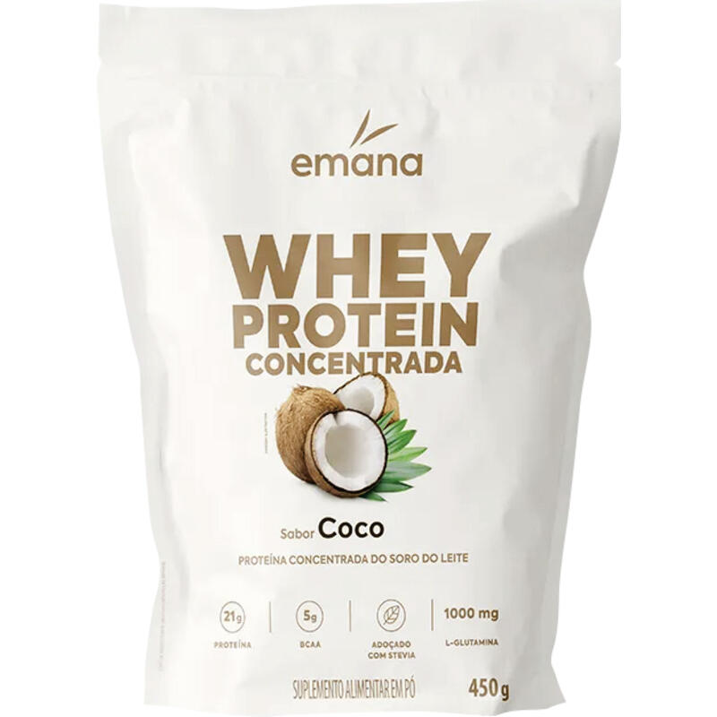 Suplemento Alimentar Emana Whey Coco 450g
