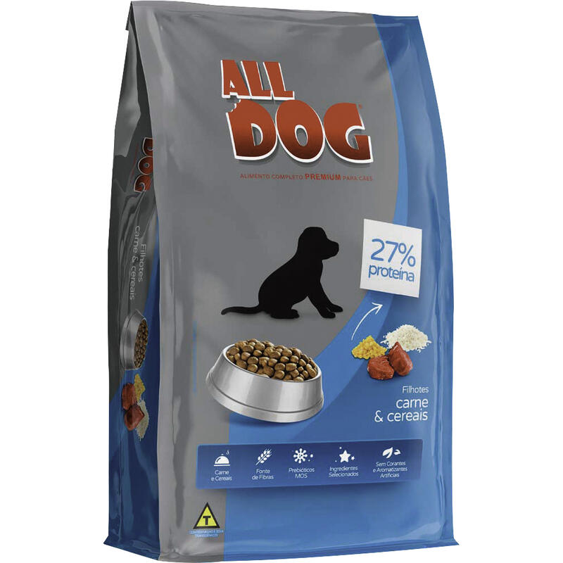 Alimento para Cães All Dog Filhotes Carne e Cereais 3kg
