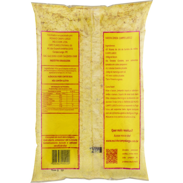 Farinha de Milho Campo Largo 1kg - Amarela